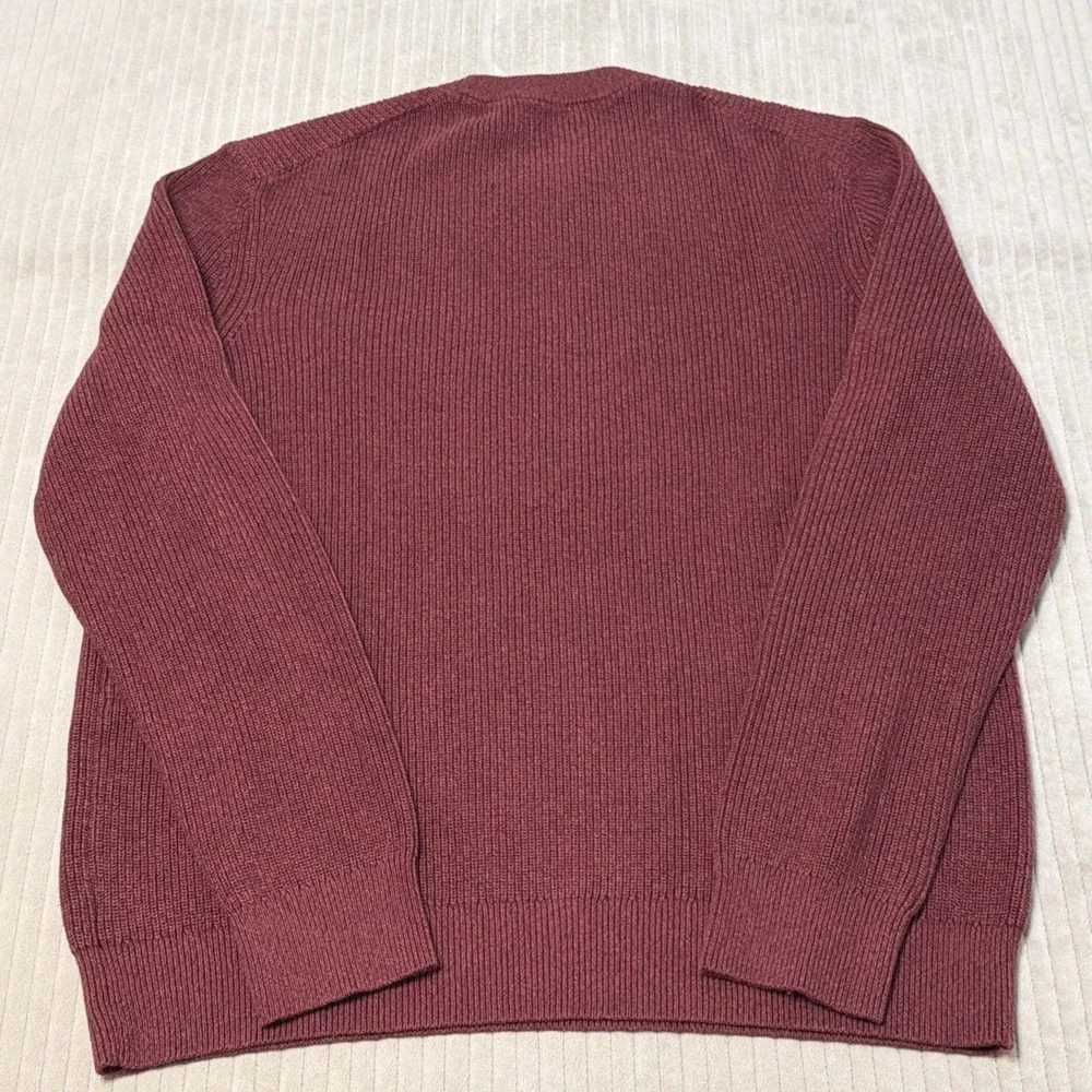 Untuckit Seaver Knit Sweater Men's Pullover Red Size Large Golf